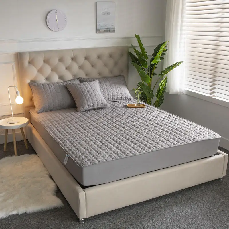 bamboo/stones/Silicone/fibergla wholesale mattress protector solid color mattress cover