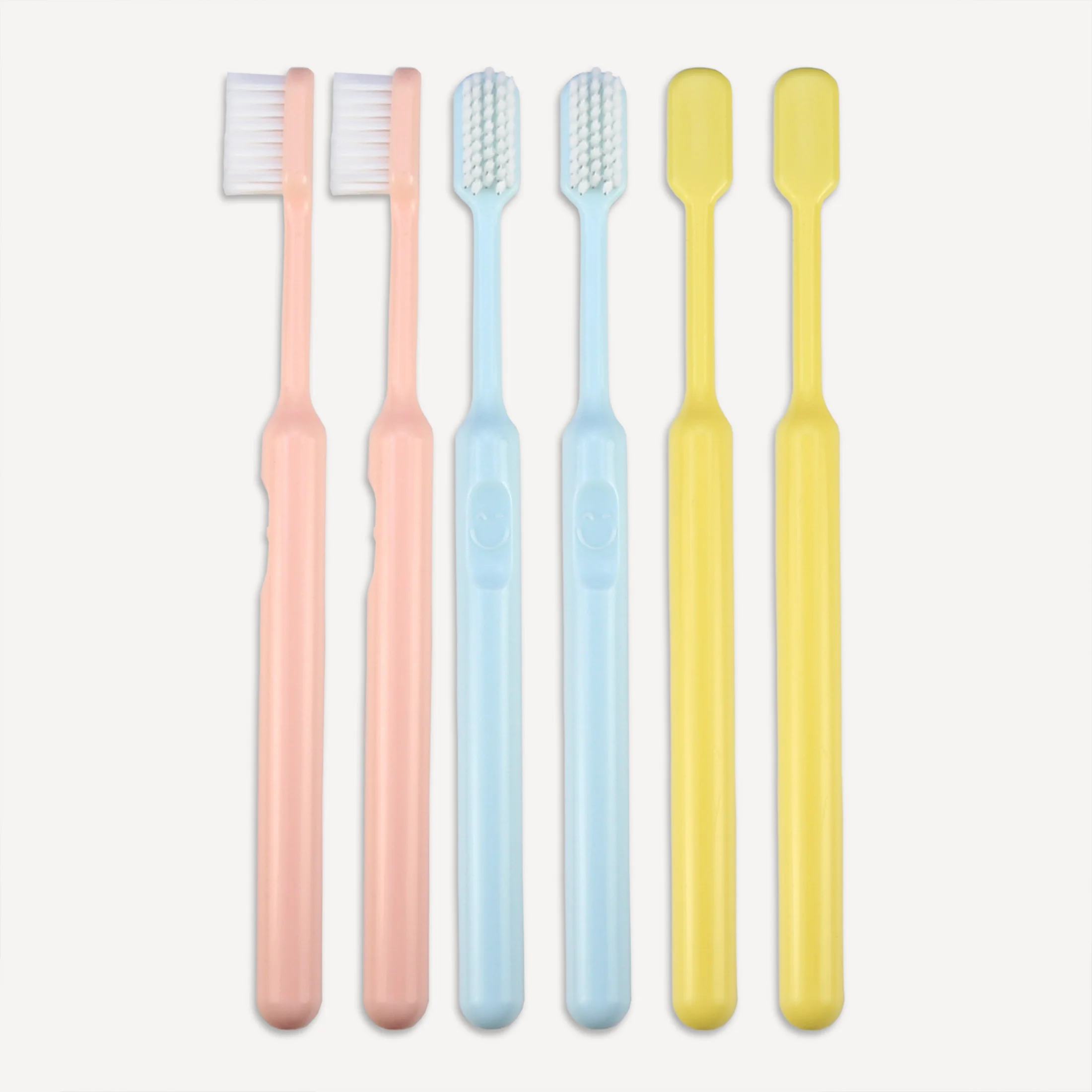 Super Soft PBT tapered Bristles 0.12mm Diameter  Adult Toothbrush 3packs Package for Sensitive Gums People