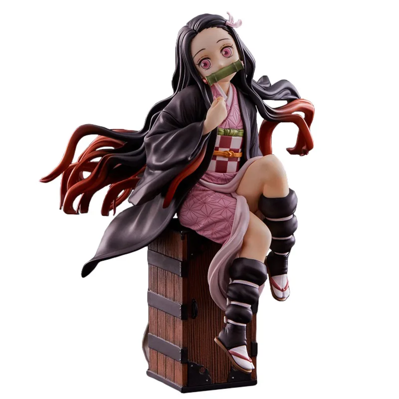 Фигурка-убийца демонов: Kimetsu No Yaiba Kamado Nezuko /Agatsuma Zenitsu в 1/8 масштабе аниме Чиби фигурка