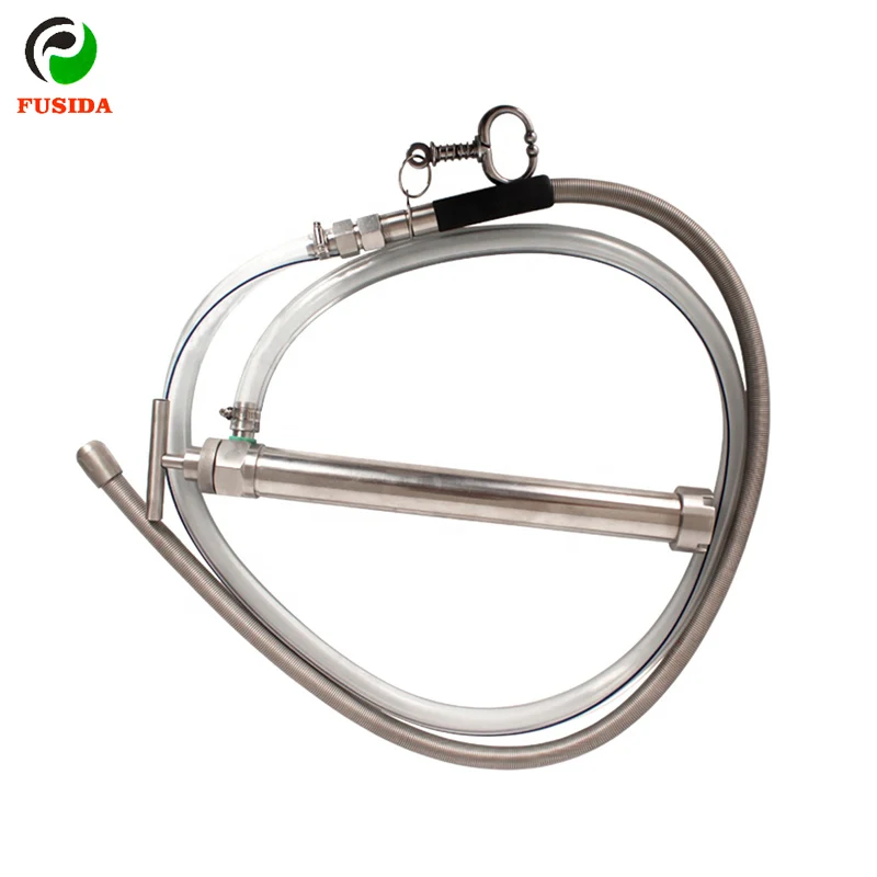 Stainless Steel Cow Postpartum Rehydration Device Cattle Drench Pump Cow Liquid Feeder