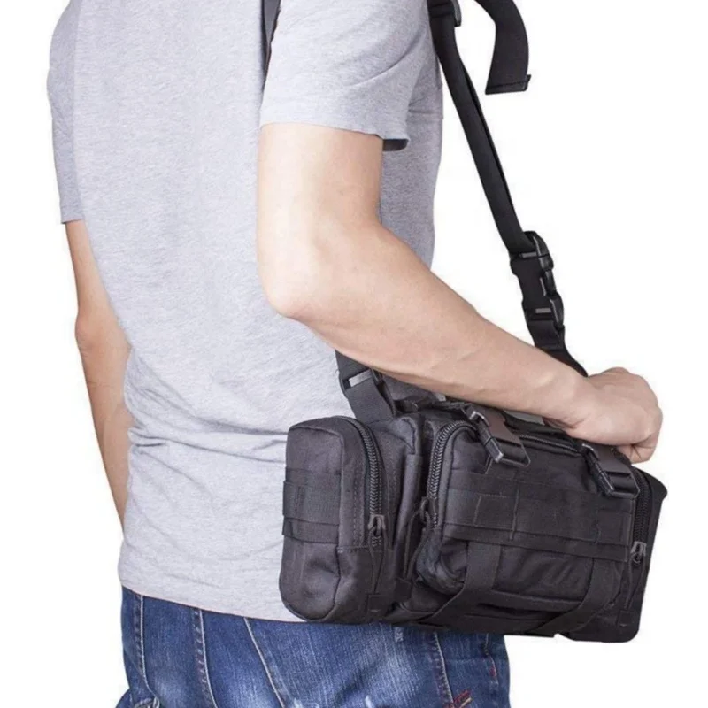 Outdoor Portable Multi-function Fanny Fishing Storage Pack Fishing Tackle Bag with Adjustable Waist Strap