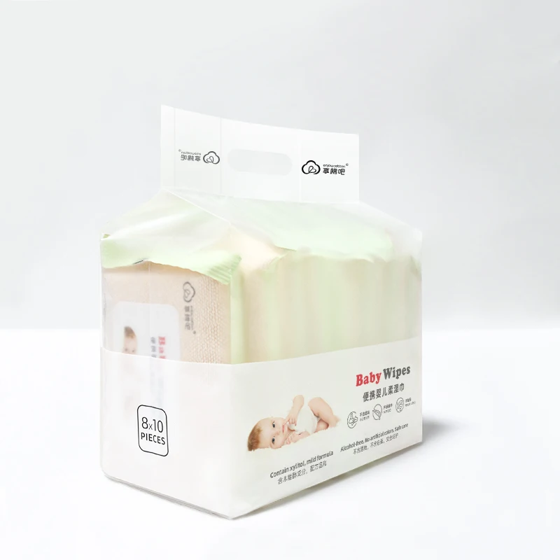 Biodegradable Unscented Hygienic Baby Wipes Wholesale Travel Home Cleaning Water Wet Wipes