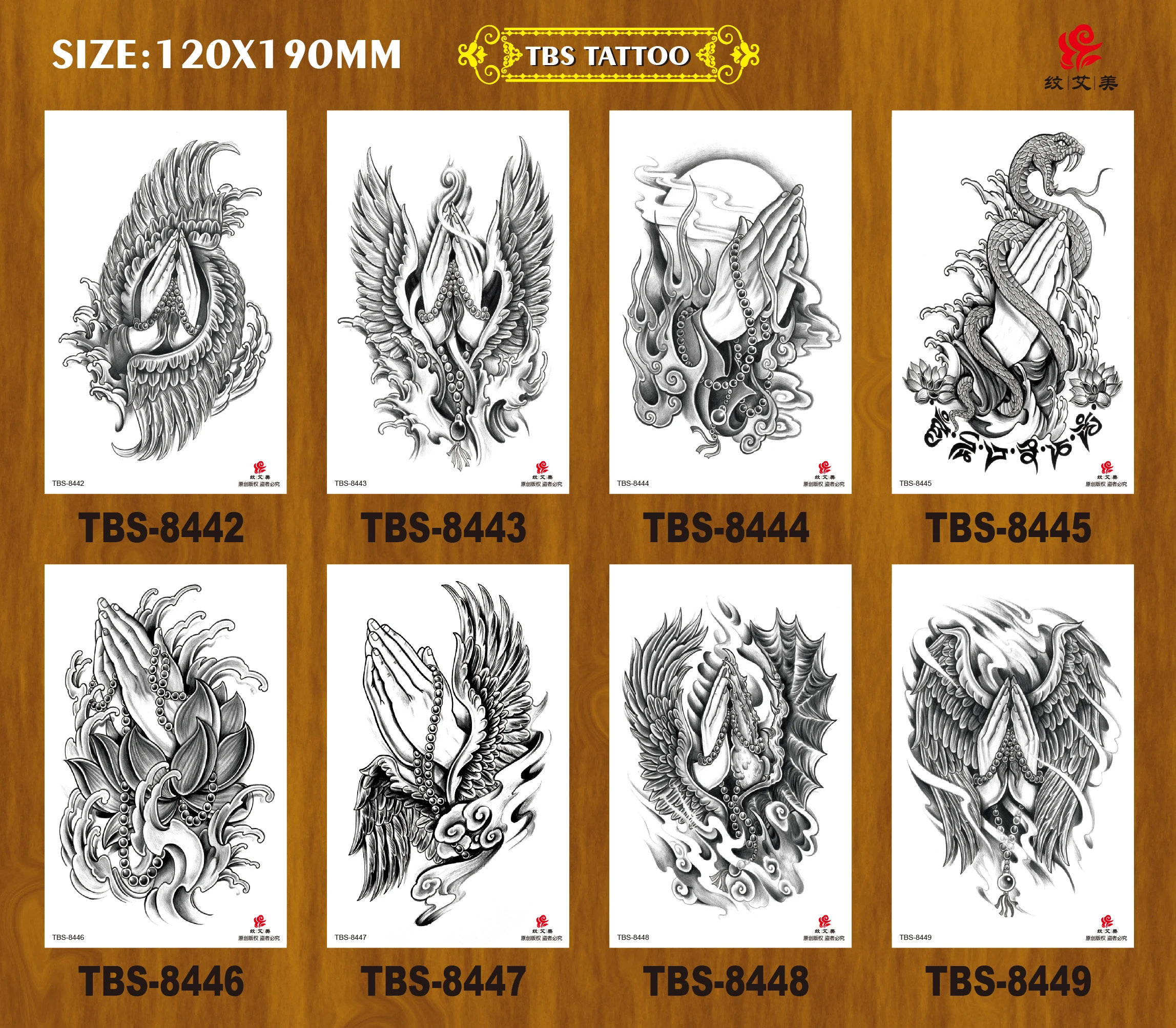 Wholesale Halloween Temporary Tattoos Half Arm Henna Tattoo Waterproof For Women Tiger Tattoos Temporary Custom Sticker