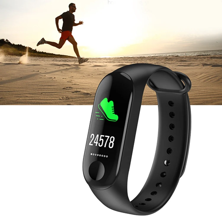 
Factory Wholesale Smart Watch Heart Rate Monitor M3 Sport Fitness Watch Smart Bracelet 