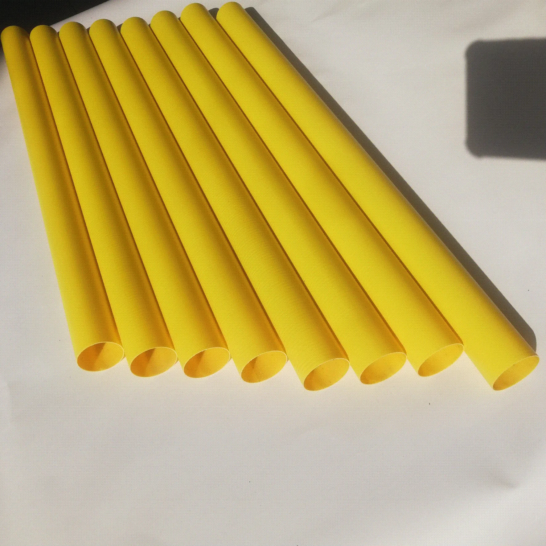 yellow color 0.4mm  Fiberglass Tubes,Frp Tubes,thin wall fiberglass tubes fiberglass pipe Glass fiber shell Insulation