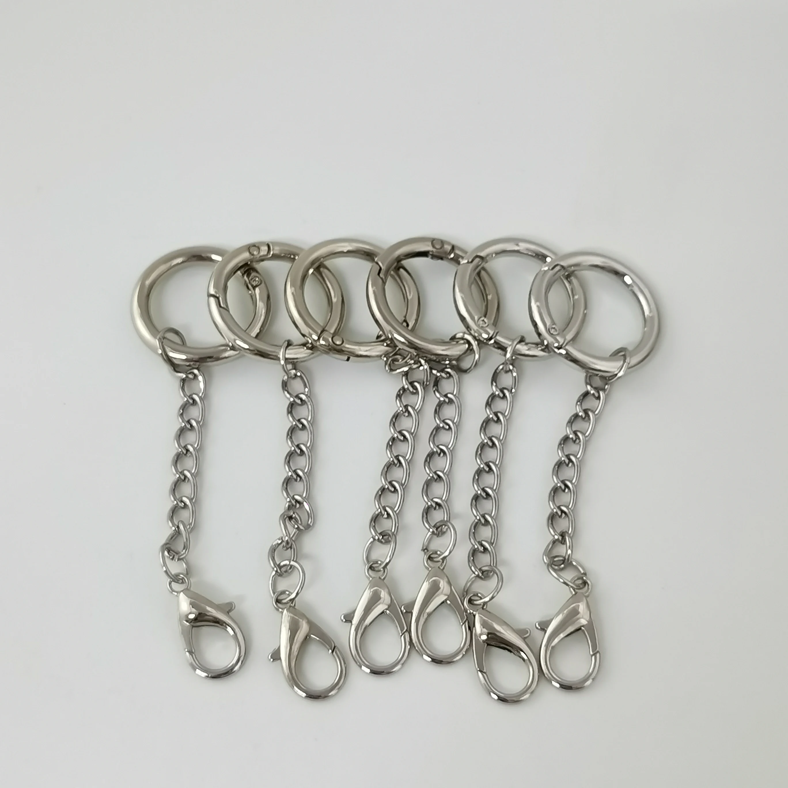 DIY jewelry round ring hook bag round opening spring ring metal key hook