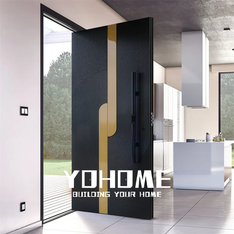 USA modern pivot entry doors for houses luxury villa entrance security doors for house exterior bullet proof home security door