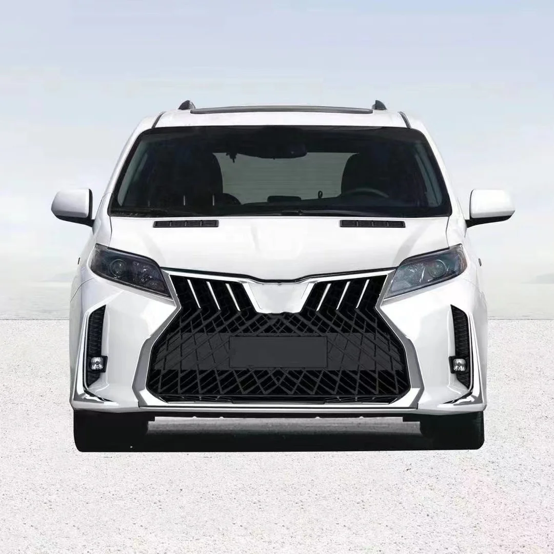 Front bumper and rear bumper accessories Body kits for Toyota Sienna 2011 2017 Uprade to Lx type body kit