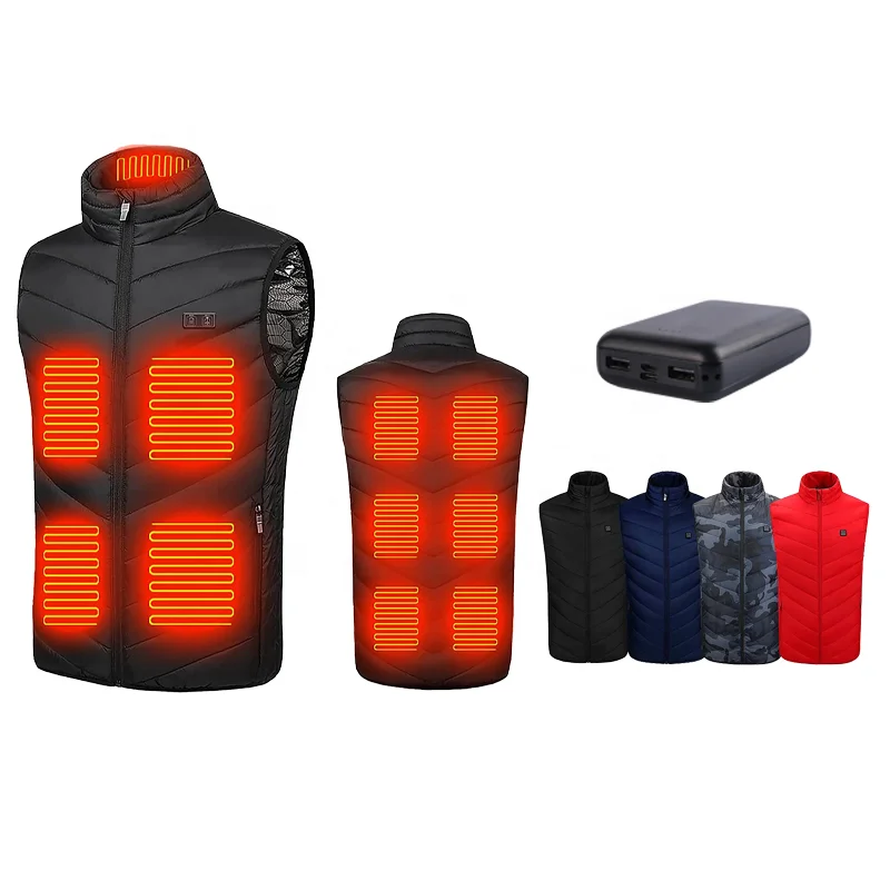 Body Warmer 11 Heated Zones Winter USB Charging Electric Heated Vest with Battery Pack
