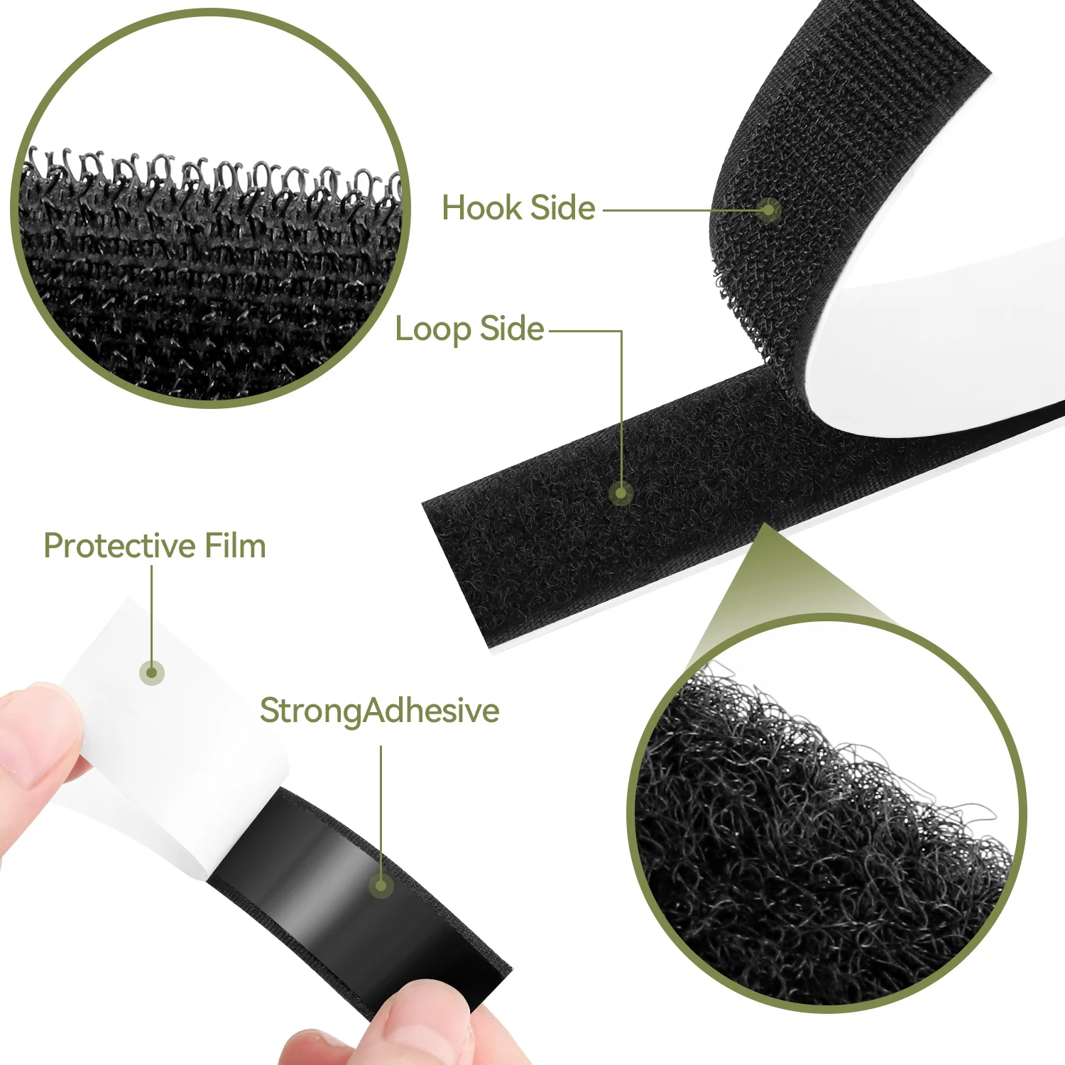 240 rolls (25mm*5M/roll ) Hook & Loop Tape self adhesive  Strips  Industrial Strength Tape Hook & Loop Tape