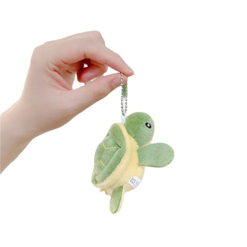 Cute turtle plush toy key chain wholesale high quality turtle pendant doll keychain
