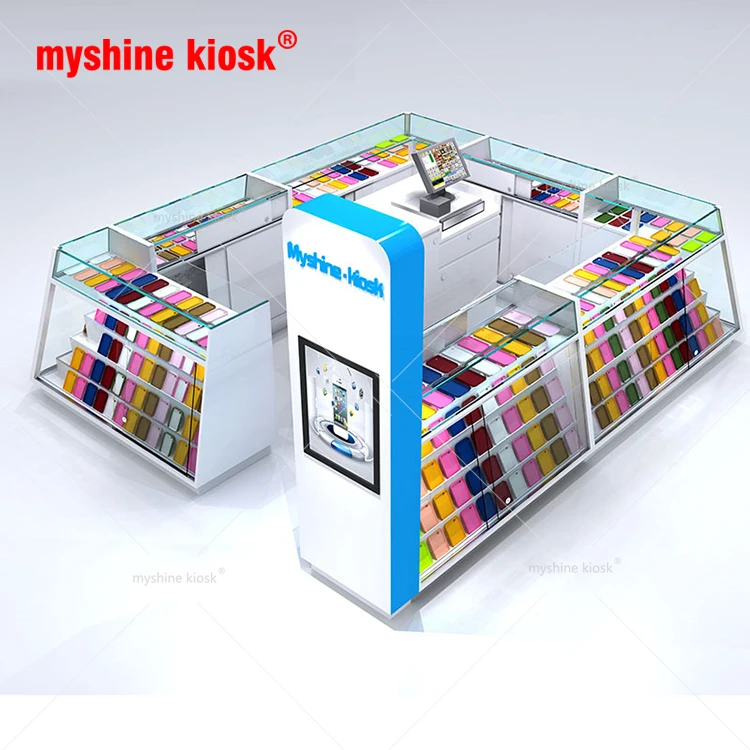 Cell Phone Accessories storage Display Counter Cellphone Retail Kiosk Phone Case storage Cabinet cell phone display design
