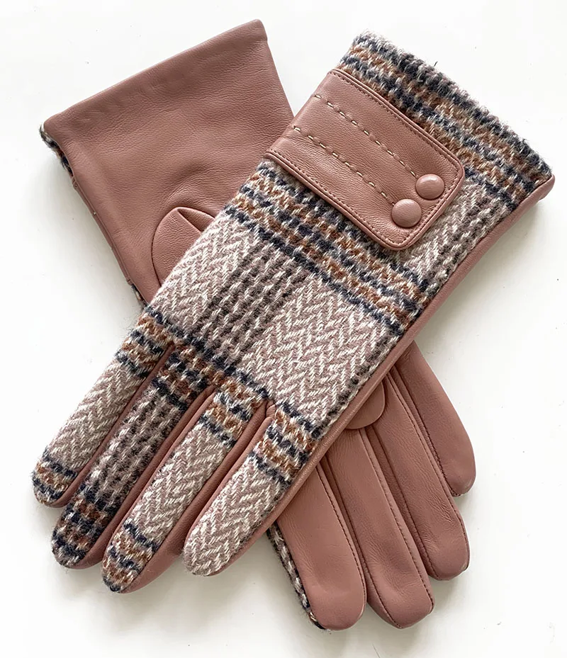 High Quality Warm  And Luxury  Italy Sheepskin Leather Women Gloves