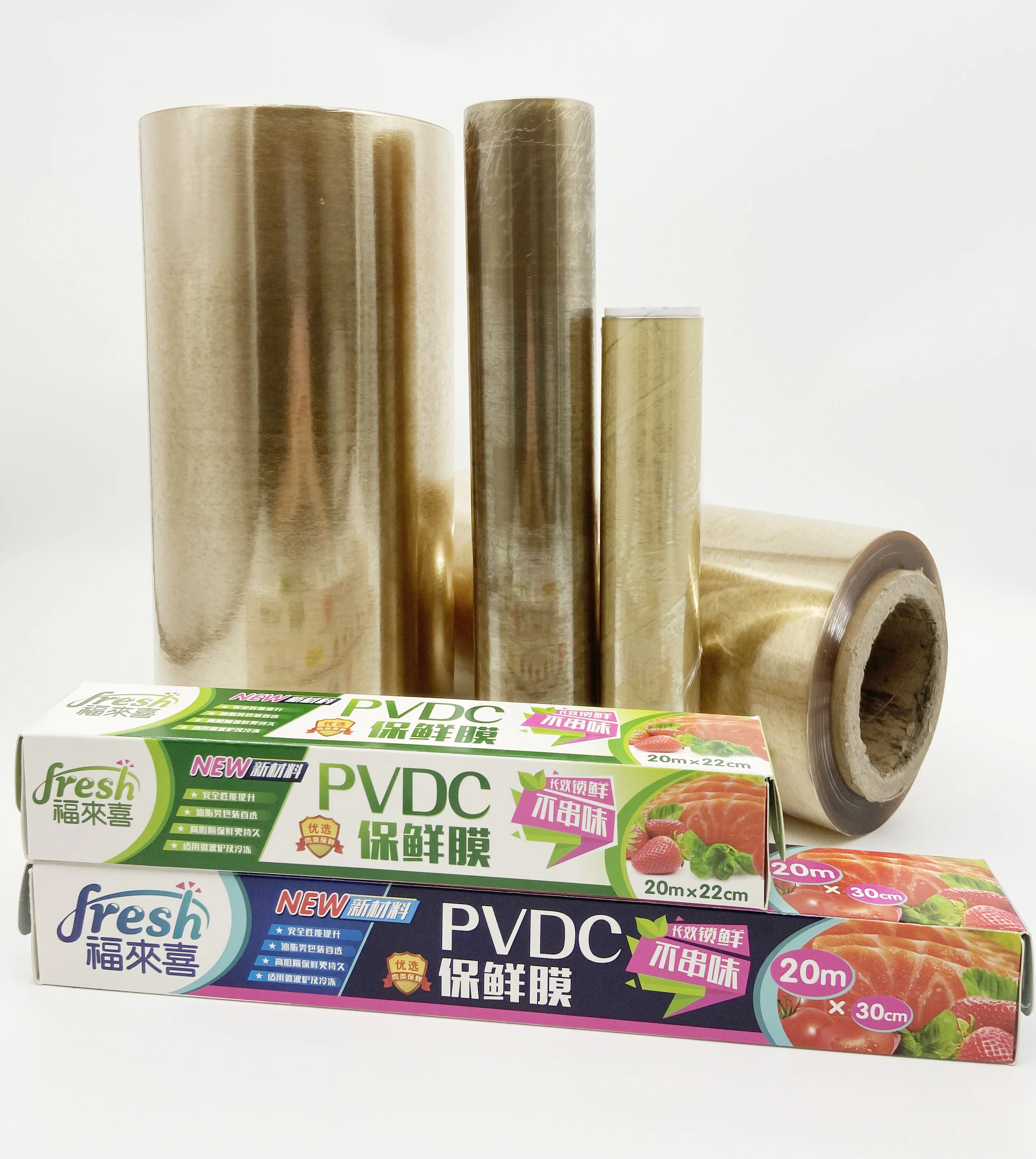 Ovenproof cling film with serrated cutter household plastic wrap PVDC for foodservice