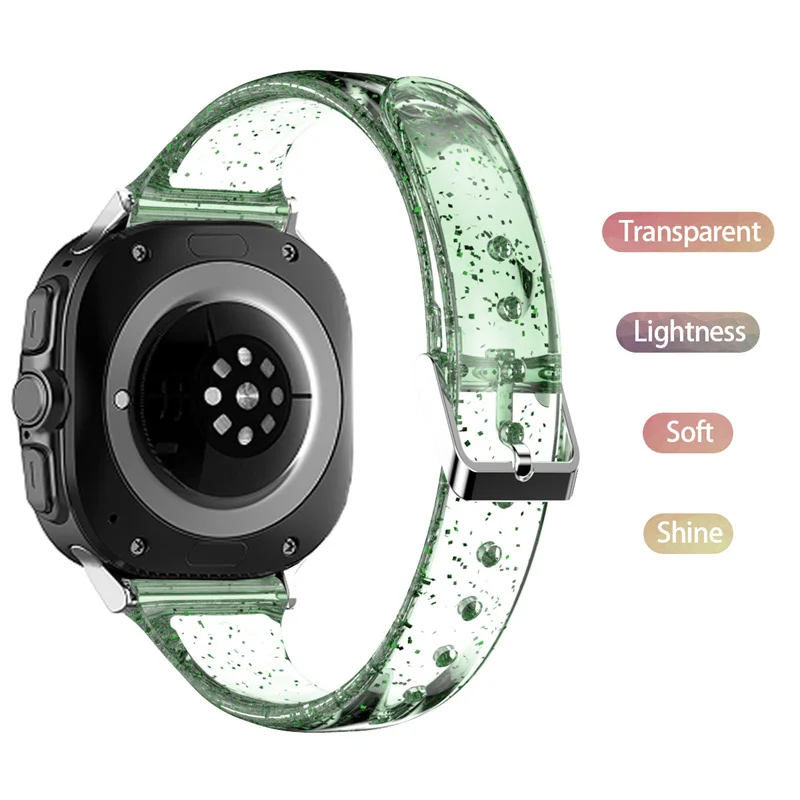Transparent strap jelly crystal lady strap sports TPU strap for Galaxy Watch 7 Ultra 47mm