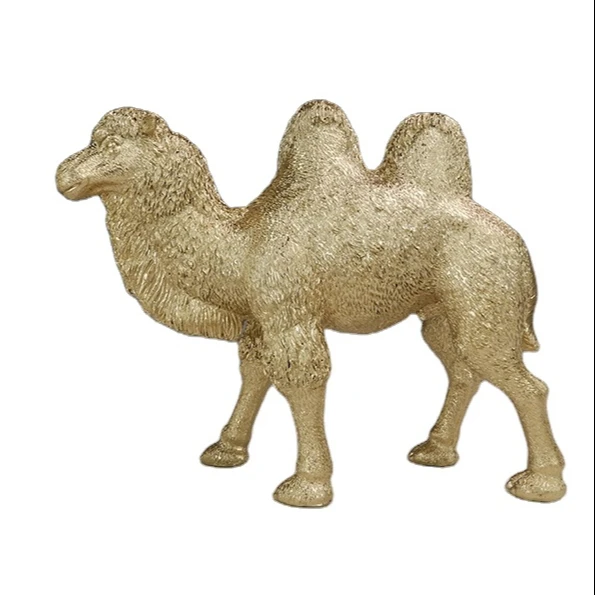 Polyresin golden resin animal camel figurines  home decor sculpture gifts & crafts