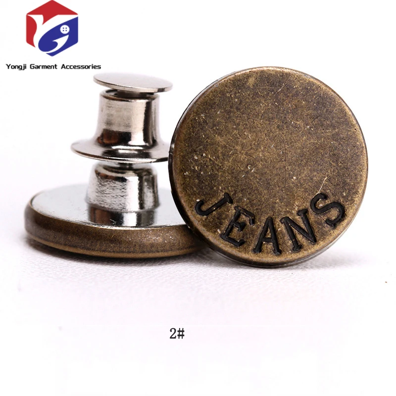Button Pins for Jeans Pants No Sew Perfect Fit Jean Button Tightener Replacement Adjustable Reusable Metal Clips Snap Tack