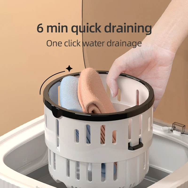 Xiaomi Youpin MOYU 9L Mini Foldable Washing Machine With Drying Electric Portable 100-240V Semi-automatic Washer Machine