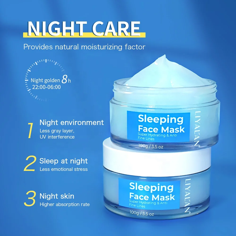 Sleeping Mask Hydrating Firming Anti Fine Lines Brighten Collagen Gel Beauty Face Mask