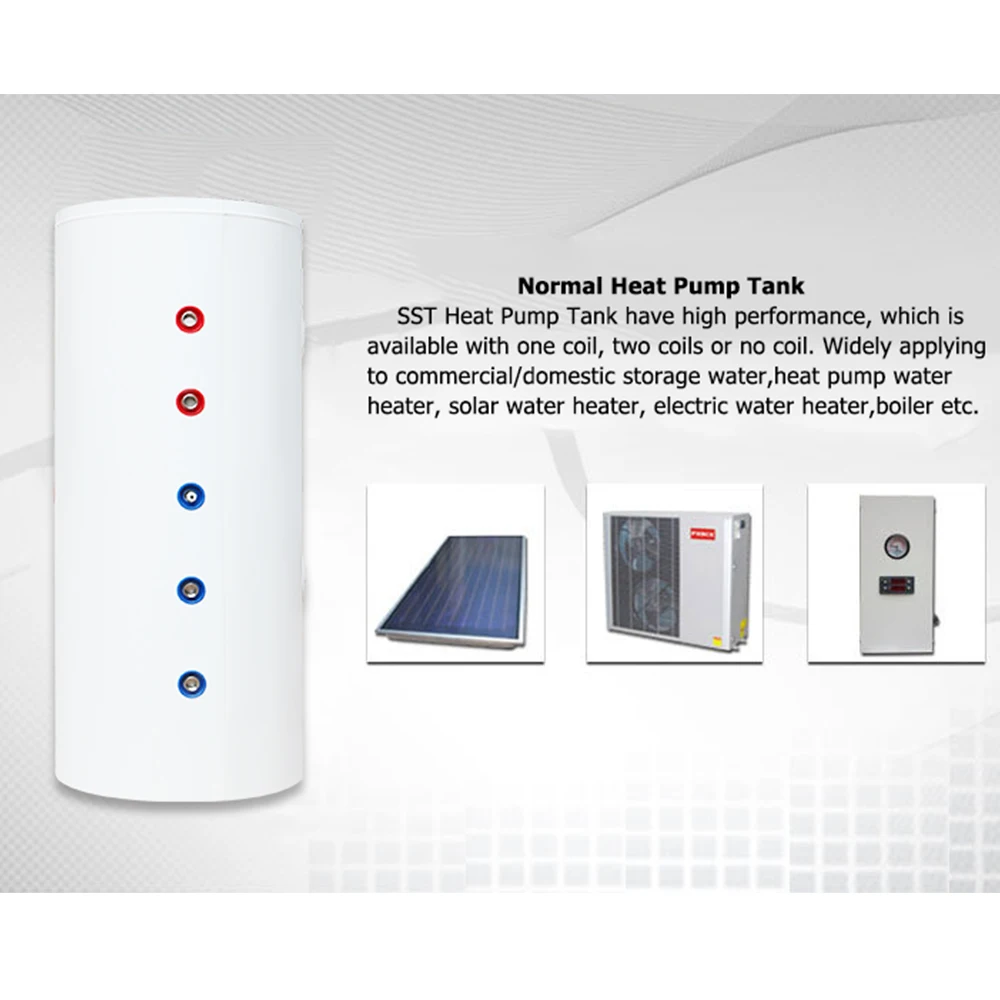 Wholesale DHW Tank Sale Home Use Good Quality Tank 1000L With Coils Stainless Steel