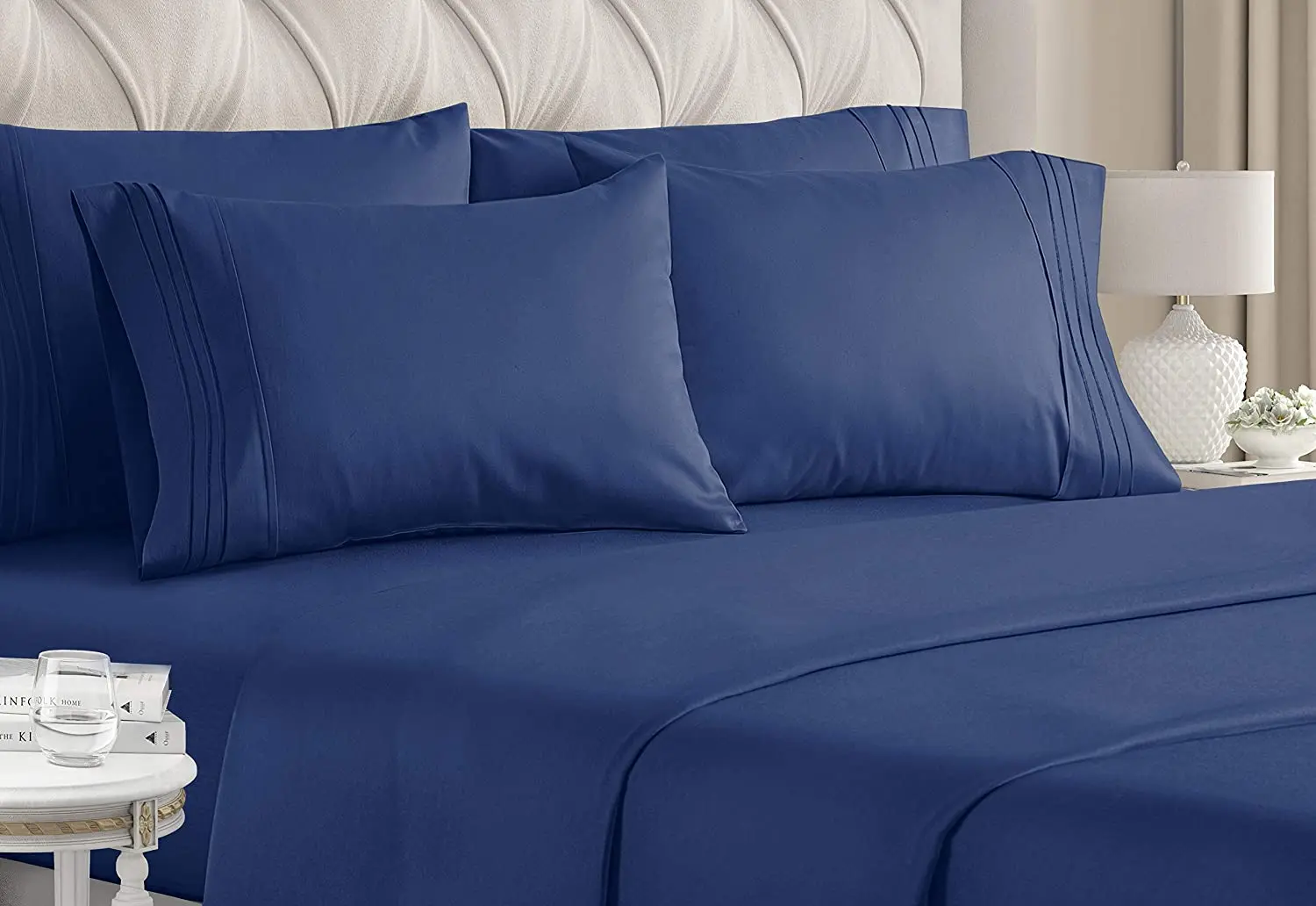 Super Soft 1800 Thread Count 100% Microfiber Embroidery Sheets with Deep Pocket