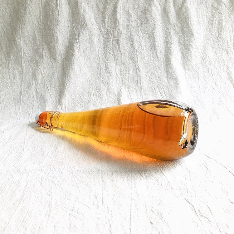 Tear Drop Shape 500ml Clear Water Drinking Reusable Glass Bottle with Swing Top