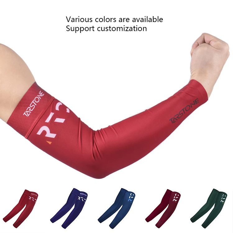 Low MOQ Custom Printed Summer Sunscreen Anti UV Seamless Outdoor Instant Cool Cuff Milk Silk Cycling Arm Sleeves