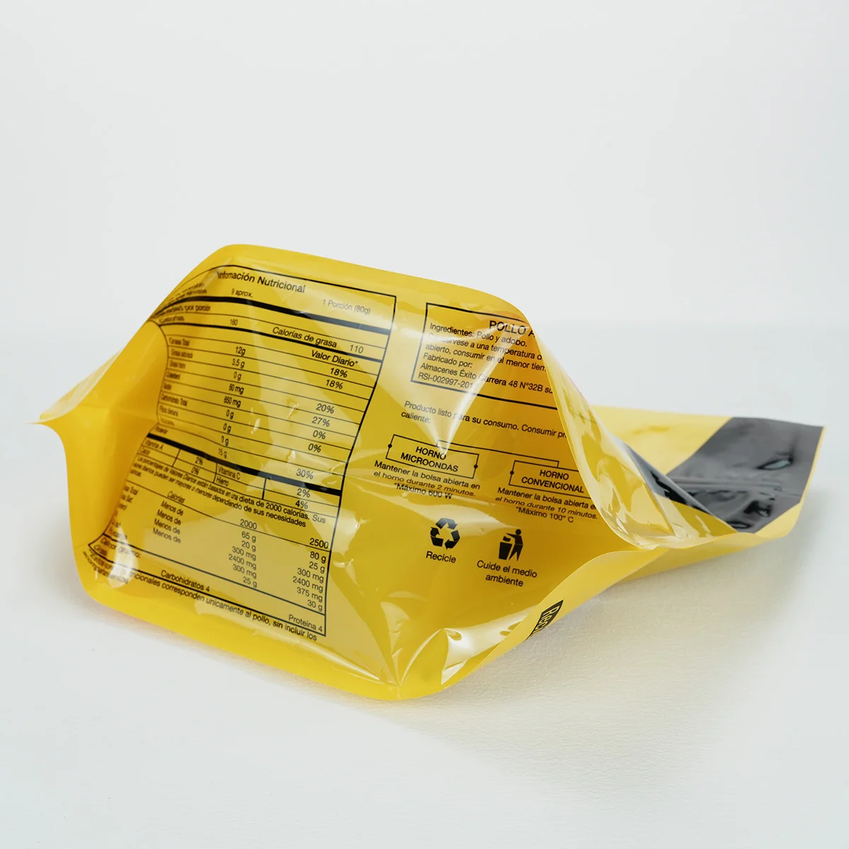 Customized multifunctional resealable anti fog roasted chicken and potato packaging bags