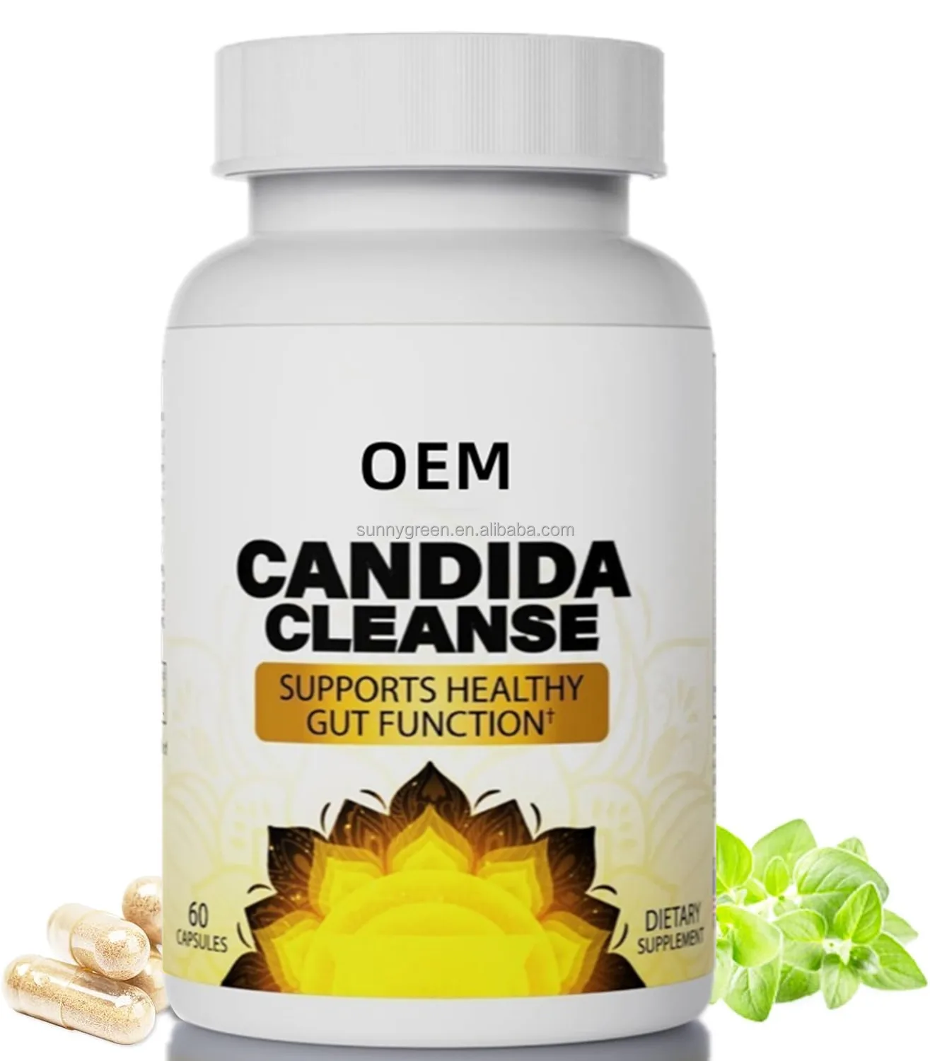 SUNI лидер продаж капсулы Candida Cleanse травяные очищающие кишечник и поддержку толстой кишки с пробиотиками восстанавливают запор
