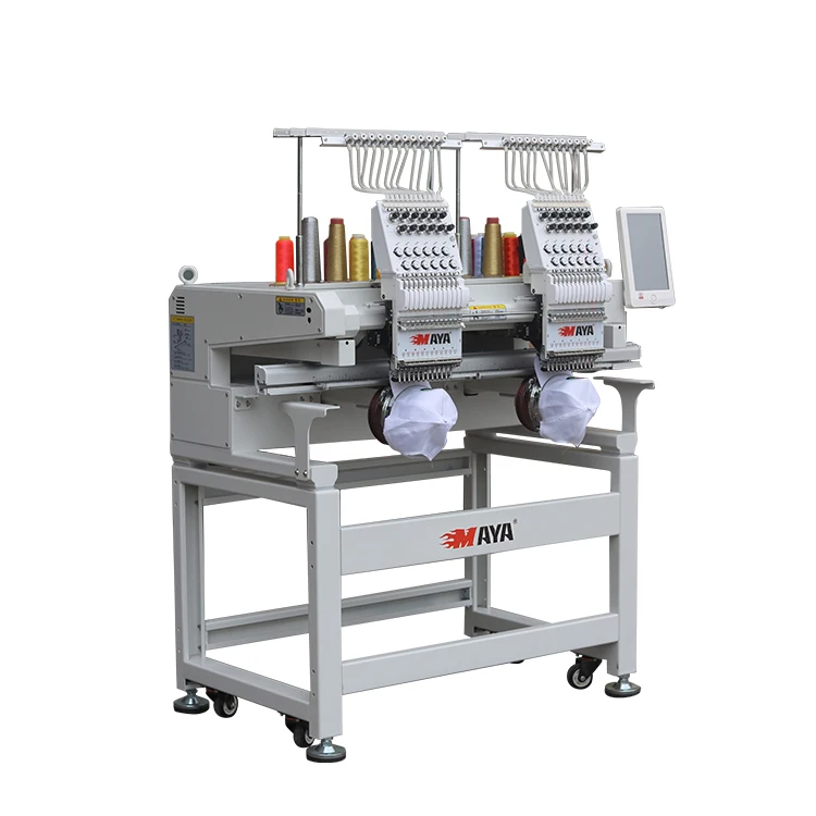 2 Head Computer Used Tajima Barudan 12-needle Embroidery Machines