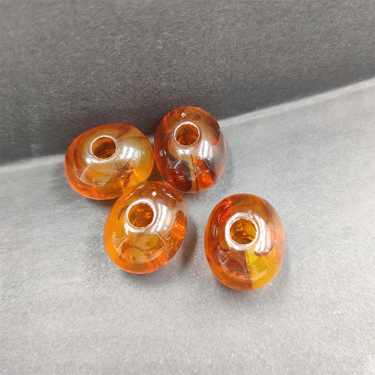 Wholesale Fashion Irregular Shape Multi Color Custom Bead Acrylic Plastic Amber Resin Beads For Necklace And Bags