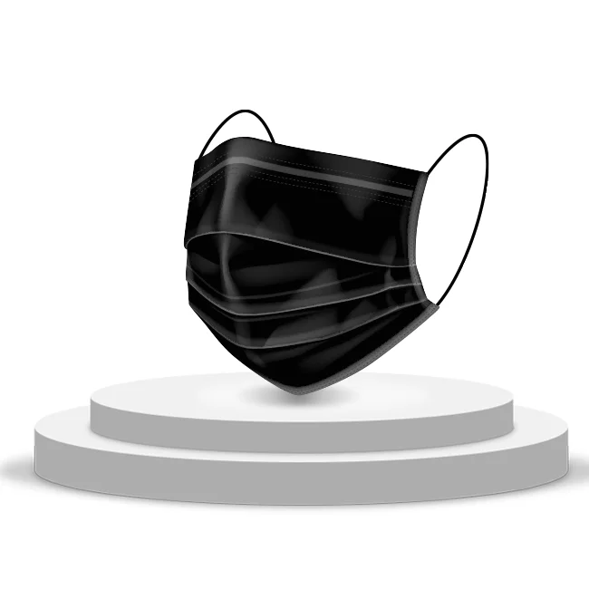 ASTM MF2100 Level 1 Melt Blown Spunbond Surgical the Mask with Filter Black face mask material disposable for adult