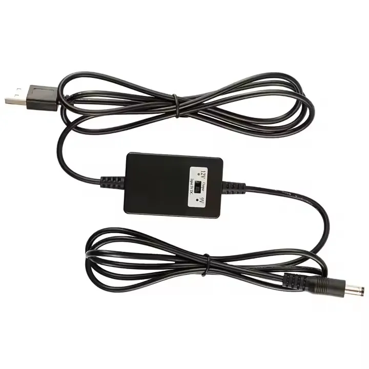 22awg Converter USB 5V to 12V 5525mm Male Step Up Adapter Cable for Router LED Strip Light
