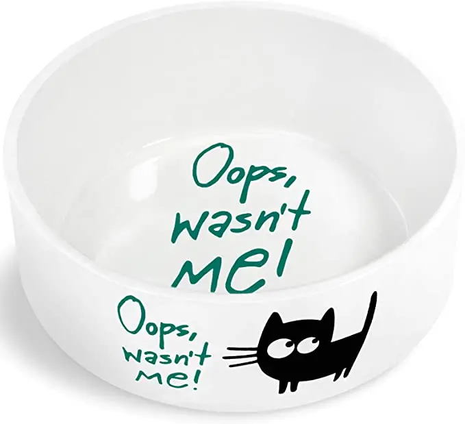 
Ceramic Cat Bowl for Food or Water, Pet Bowl for Kitten and Cats,Easy to Clean Pet Dish 8 OZ 