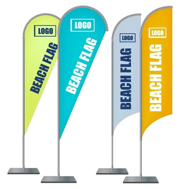 Huiyi Marketing Promotional Flags&Banners Marketing Feather Flag Pole Polyester Flying Banners Promotional Beach Flag Banner