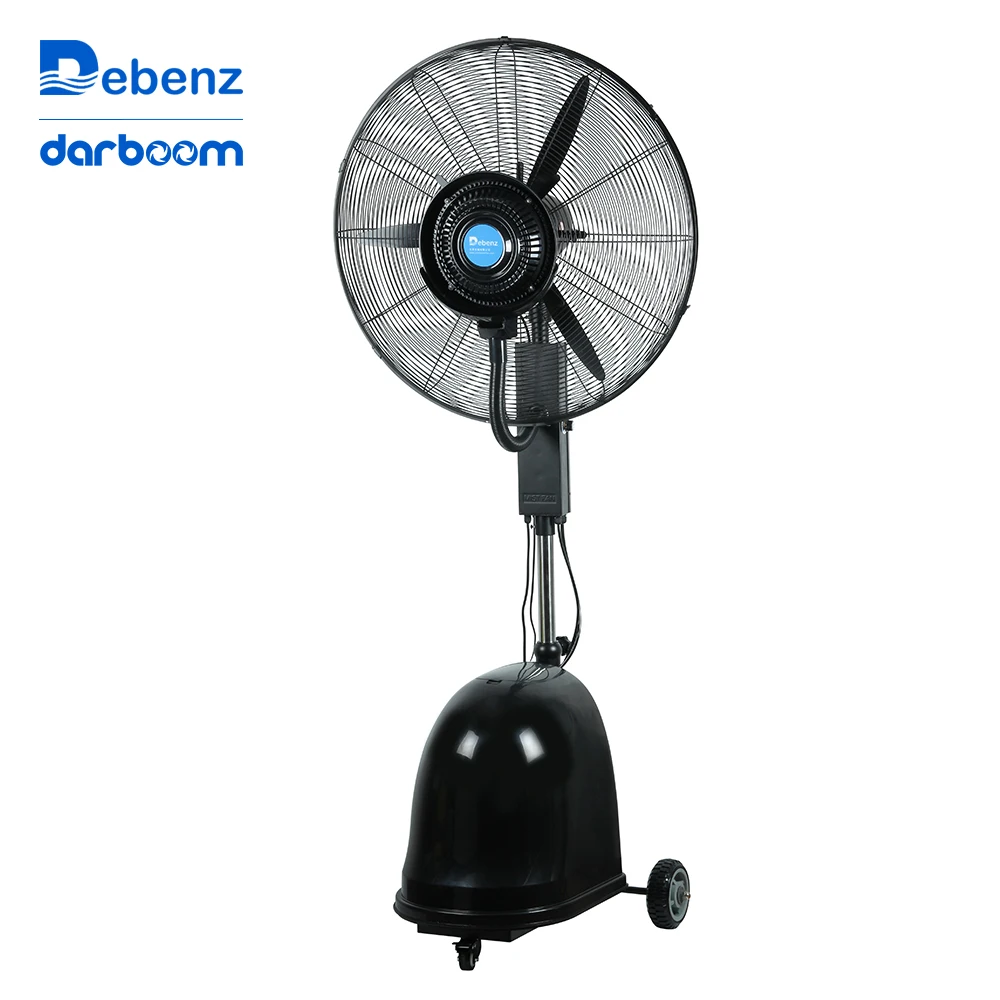Outdoor patio water spray cooling fans with water mister