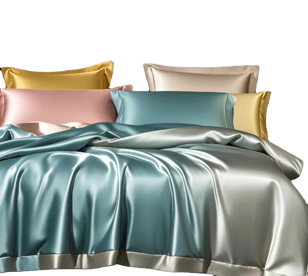 Wholesale Gorgeous Premium 100% Mulberry Silk Fitted Sheet Bedding Sets