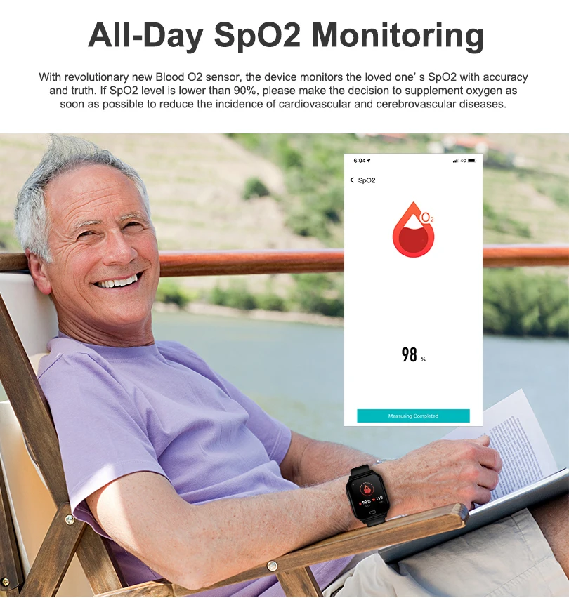 J-Style 2032 Elderly Smart Watch Bluetooth 4G Health Monitor SOS Button With 4G ECG PPG HRV Body Temperature SpO2