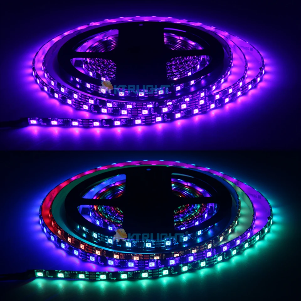 5 м/рулон RGBIC SMD 5050 ТВ фон светодиодные полосы освещения 12 В WS2811 адресуемый Smart RGB Horse Running света