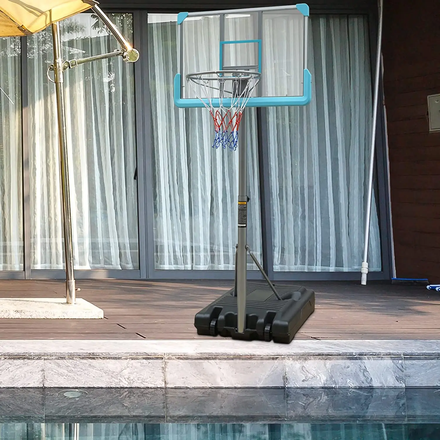 Custom Swimming Pool Side Basketball Game Water Sports Toy Basketball Hoop Stand for Kids swimming pool basketball hoop