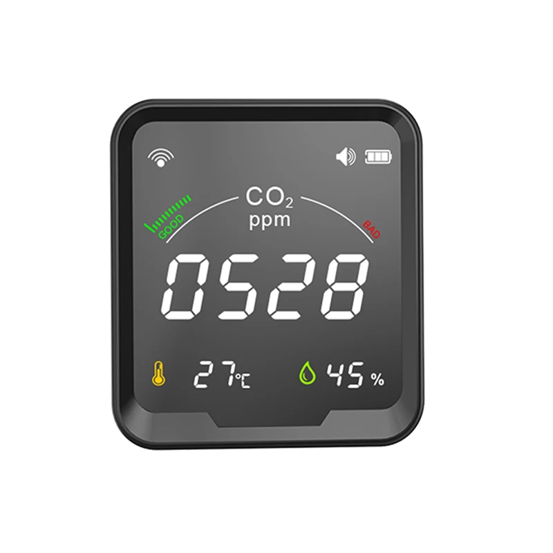 Tuya Wifi Co2 3 In 1 Air Quality Meter Air Quality Gas Analyzer Co2 Meter Temperature And Humidity