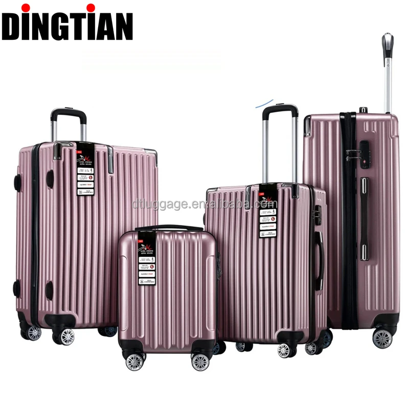 4PCS ABS+PC Material Travel Suitcase Sets Custom Size Cabin Cases Multiple Functions Luggage Sets