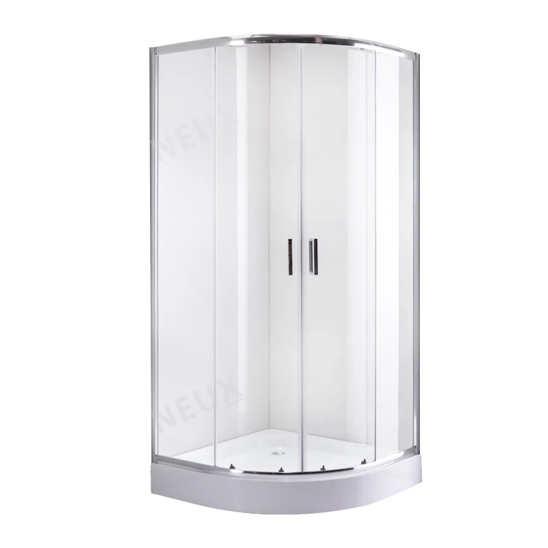 Cheap Price Corner Shower Room Bathroom Tempered Glass Sliding Door Shower Cabin With Tray