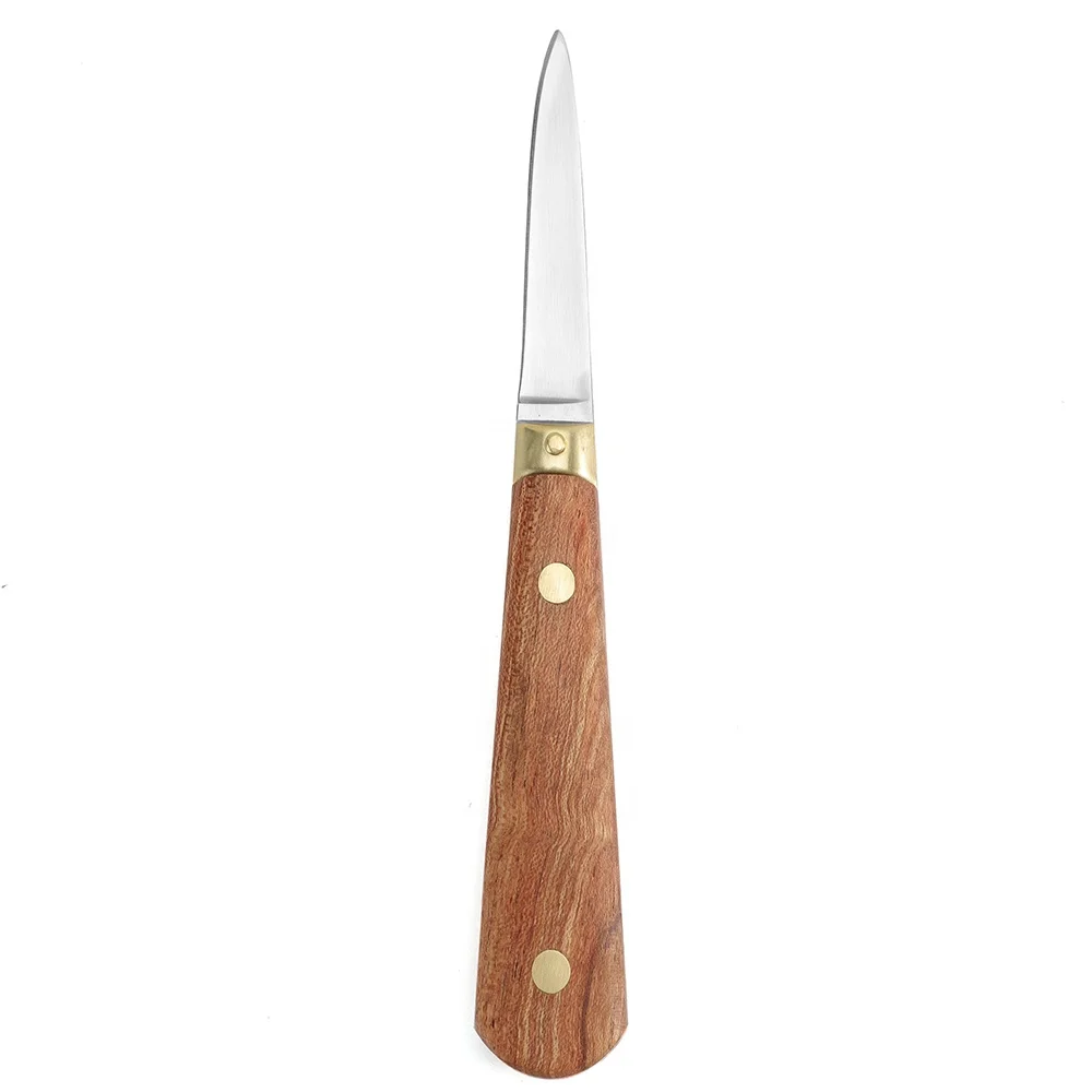 Premium Stainless Steel Wood Handle Seafood Tools Shucking Knife