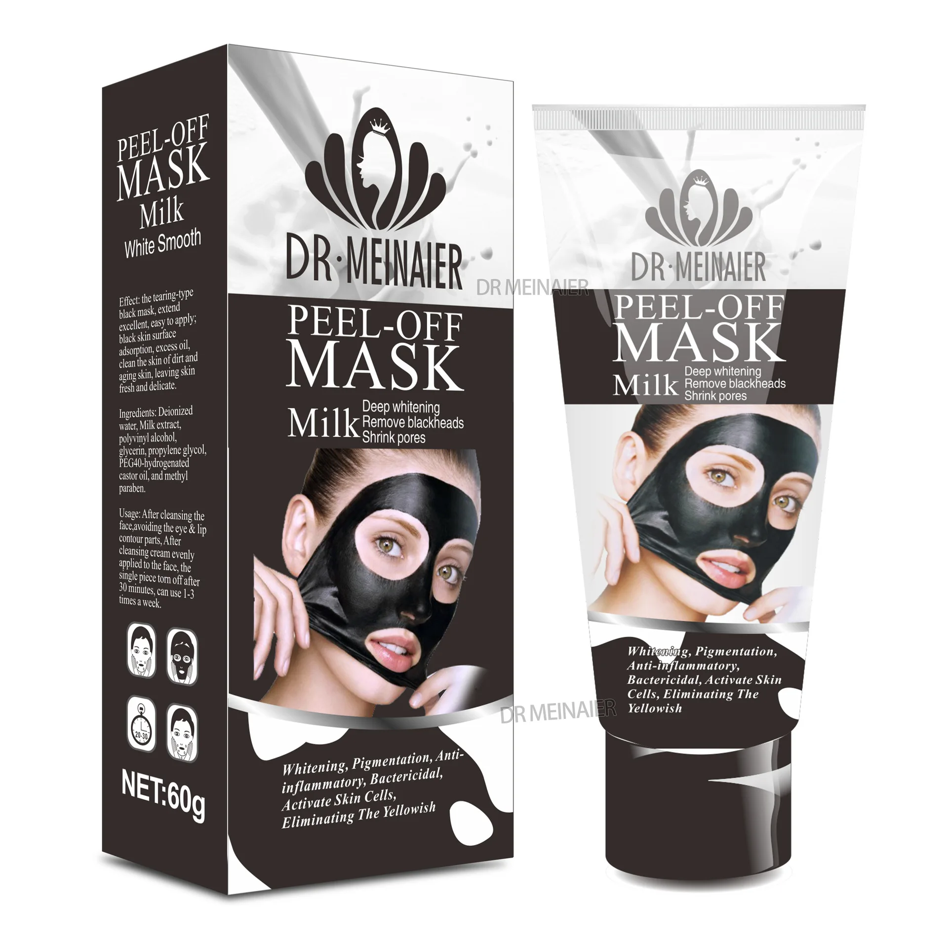 Wholesale Face Mask Peel Off Mask Deep Cleansing Blackhead Remover Brightening Anti-acne Hydrating Skin