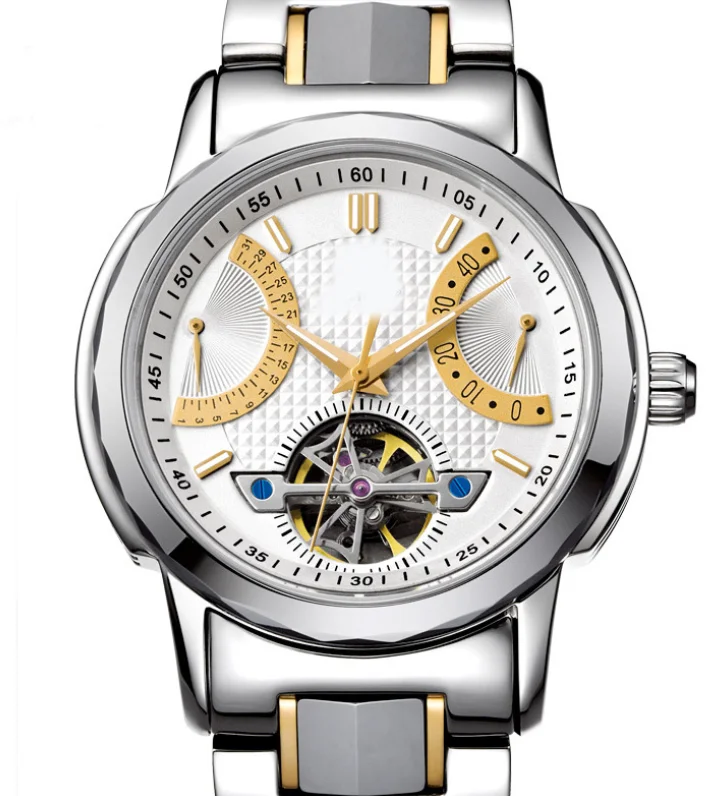 Famous brand men watches power display tourbillon automatic men watch luxury 10 ATM waterproof mechanical watches for men