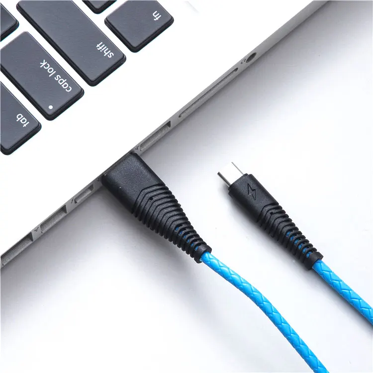 
Blue strengthen protection PVC durable material smart current stable charging micro mobile phone data cable 