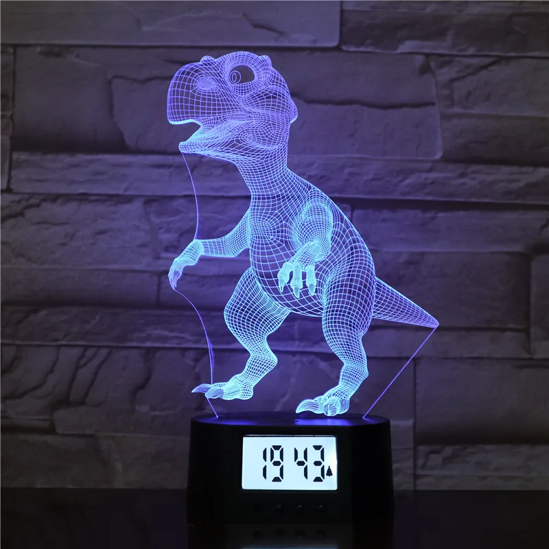  Оптовая продажа с завода светодиодный 3D Акриловый детский будильник ночным освещением настольная лампа для
