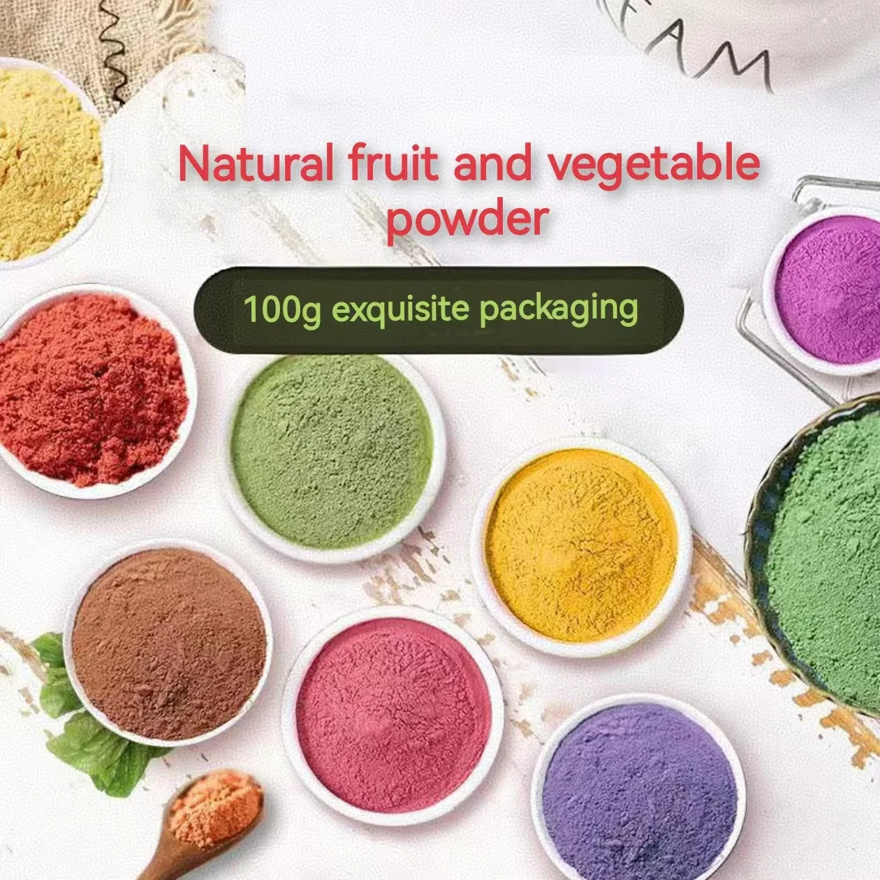 Single Spices Herbs Fruit Vegetable Powder Including Pumpkin Cocoa Purple Sweet Potato Spinach Kale Pink Butterfly Beans