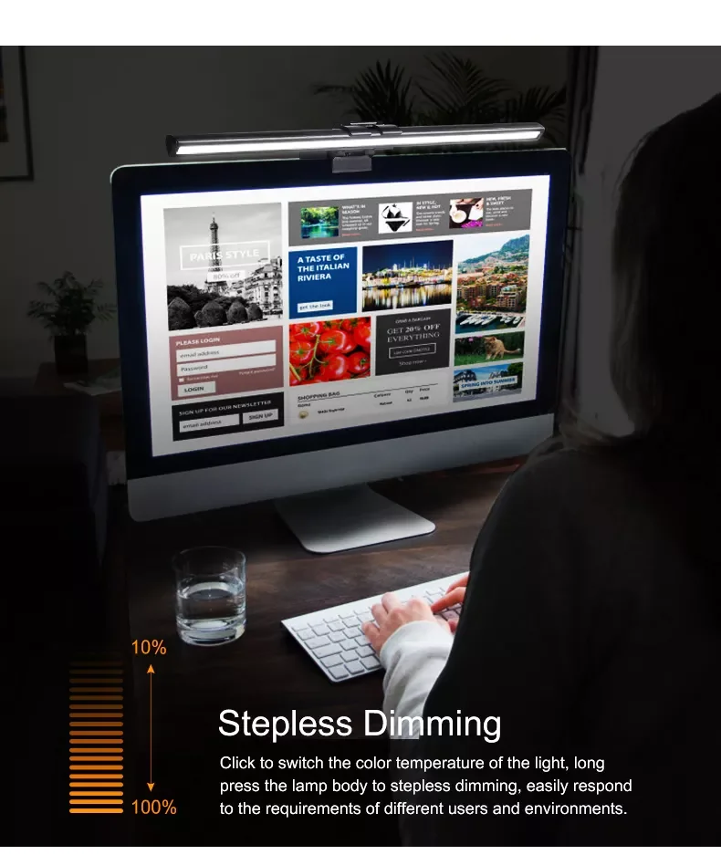 Hot  sales  Computer LED Eye Protective Lamp  lighting computer  LED PC Laptop Screen Bar Hanging Light  Monitor Lamp